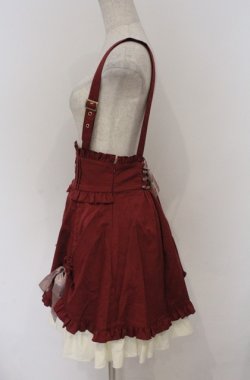 画像2: Amavel / レイヤードサスペンダースカート F ワイン×アイボリー O-26-03-16-014-CA-SK-OW-OS