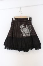 画像1: ALGONQUINS / ADDICTION　エンブレムptスカート F ピンク×ブラック O-26-03-16-018-AL-SK-OW-OS (1)