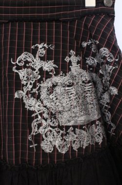 画像2: ALGONQUINS / ADDICTION　エンブレムptスカート F ピンク×ブラック O-26-03-16-018-AL-SK-OW-OS