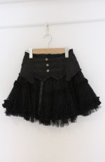 画像1: ALGONQUINS / コルセットパーツ付きパニエスカート F ブラック O-26-03-16-020-AL-SK-OW-OS (1)