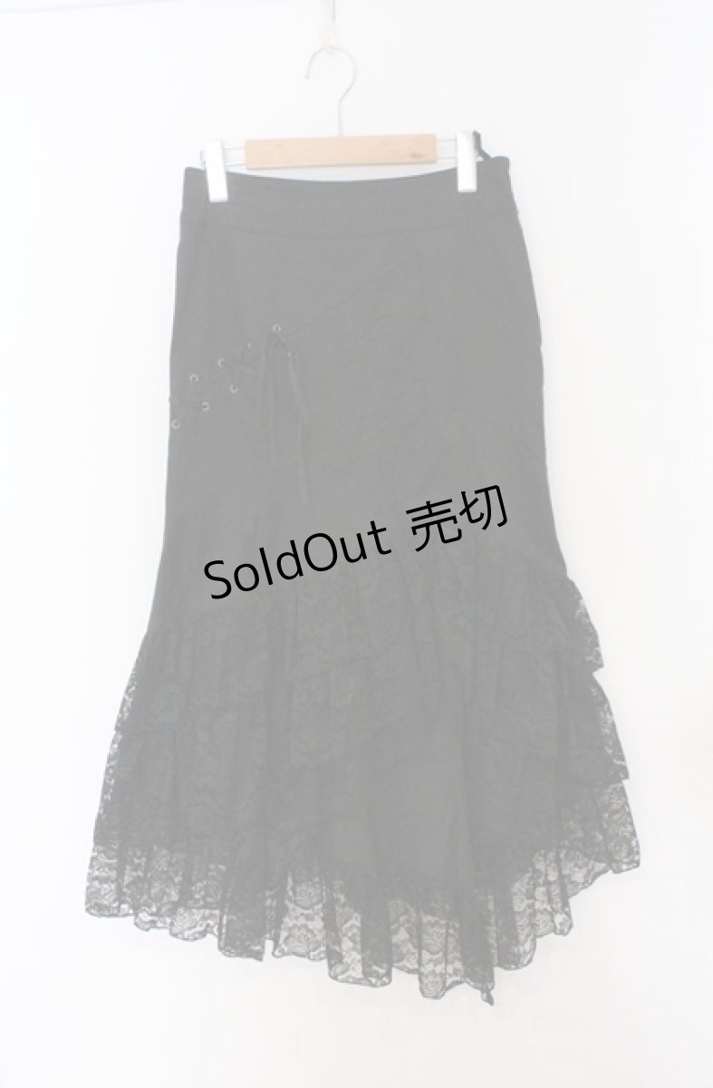 画像1: BPN / レースアップマーメイドスカート M ブラック O-26-03-16-021-GO-SK-OW-OS (1)