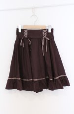 画像1: Blue rouge / ダブルレースアップスカート  ワイン O-26-03-16-022-CA-SK-OW-OS (1)
