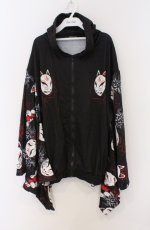 画像1: ACDC RAG / ヒガンバナキモノZIPパーカー  ブラック O-26-03-16-023-PU-TO-OW-OS (1)