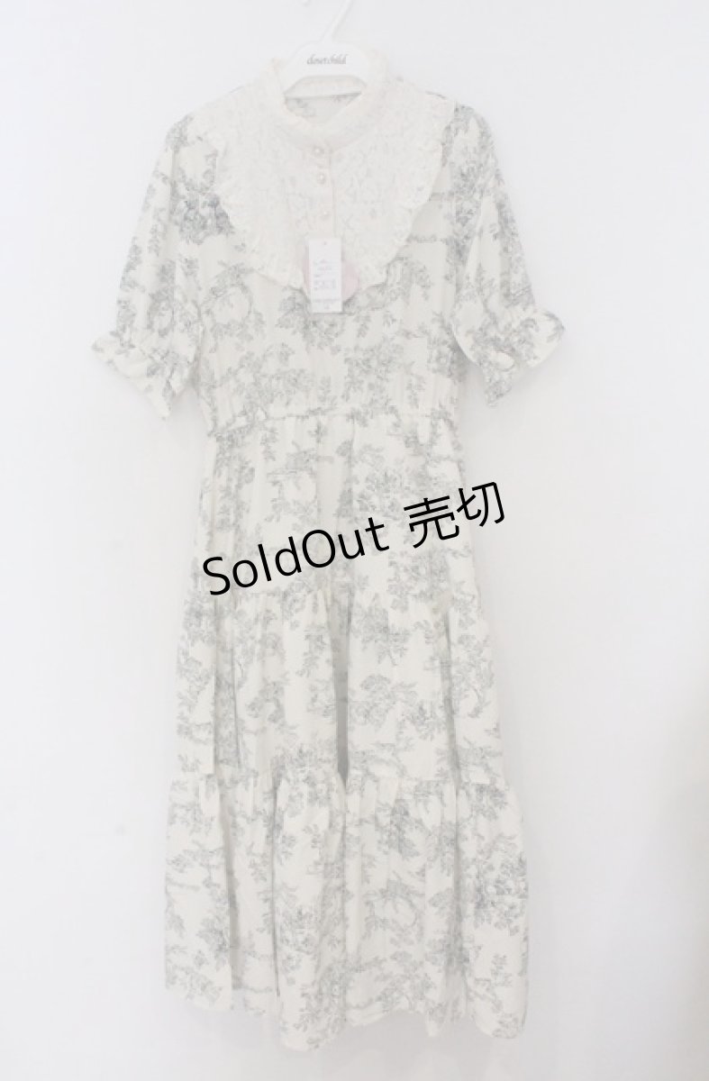 画像1: m petit by misako / TT*AMトワルドジュイワンピース L アイボリー×グリーン O-26-03-16-027-LO-OP-OW-OS (1)