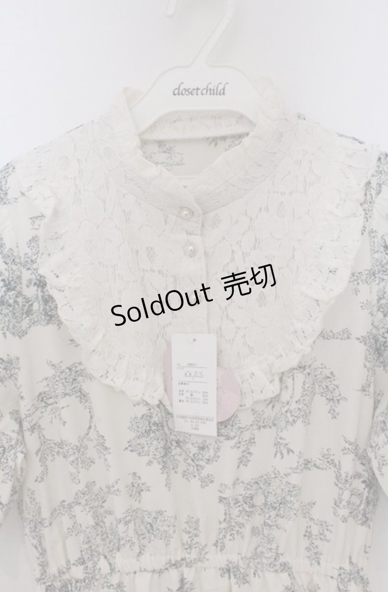 画像2: m petit by misako / TT*AMトワルドジュイワンピース L アイボリー×グリーン O-26-03-16-027-LO-OP-OW-OS (2)