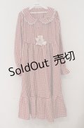 FLC / 星名桜子/ギンガムチェックワンピース L アカ O-26-03-16-029-LO-OP-OW-OS