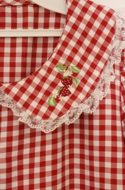 画像3: FLC / 星名桜子/ギンガムチェックワンピース L アカ O-26-03-16-029-LO-OP-OW-OS