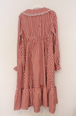 画像4: FLC / 星名桜子/ギンガムチェックワンピース L アカ O-26-03-16-029-LO-OP-OW-OS (4)