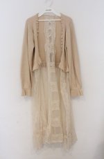 画像1: axes femme / レース重ねロングカーディガン  アイボリー O-26-03-16-032-AX-TO-IG-ZT0421C (1)