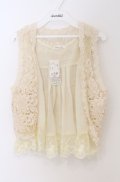 axes femme / レースベストセット  アイボリー O-26-03-16-033-AX-TO-IG-OS