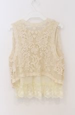 画像3: axes femme / レースベストセット  アイボリー O-26-03-16-033-AX-TO-IG-OS (3)