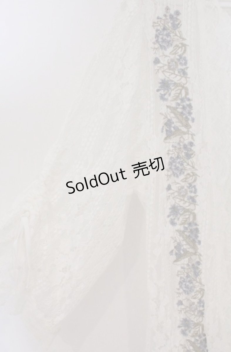 画像2: axes femme / フラワー刺繍レースカーデ/ミュルーズ染織美術館コラボ  アイボリー O-26-03-16-034-AX-TO-IG-OS (2)