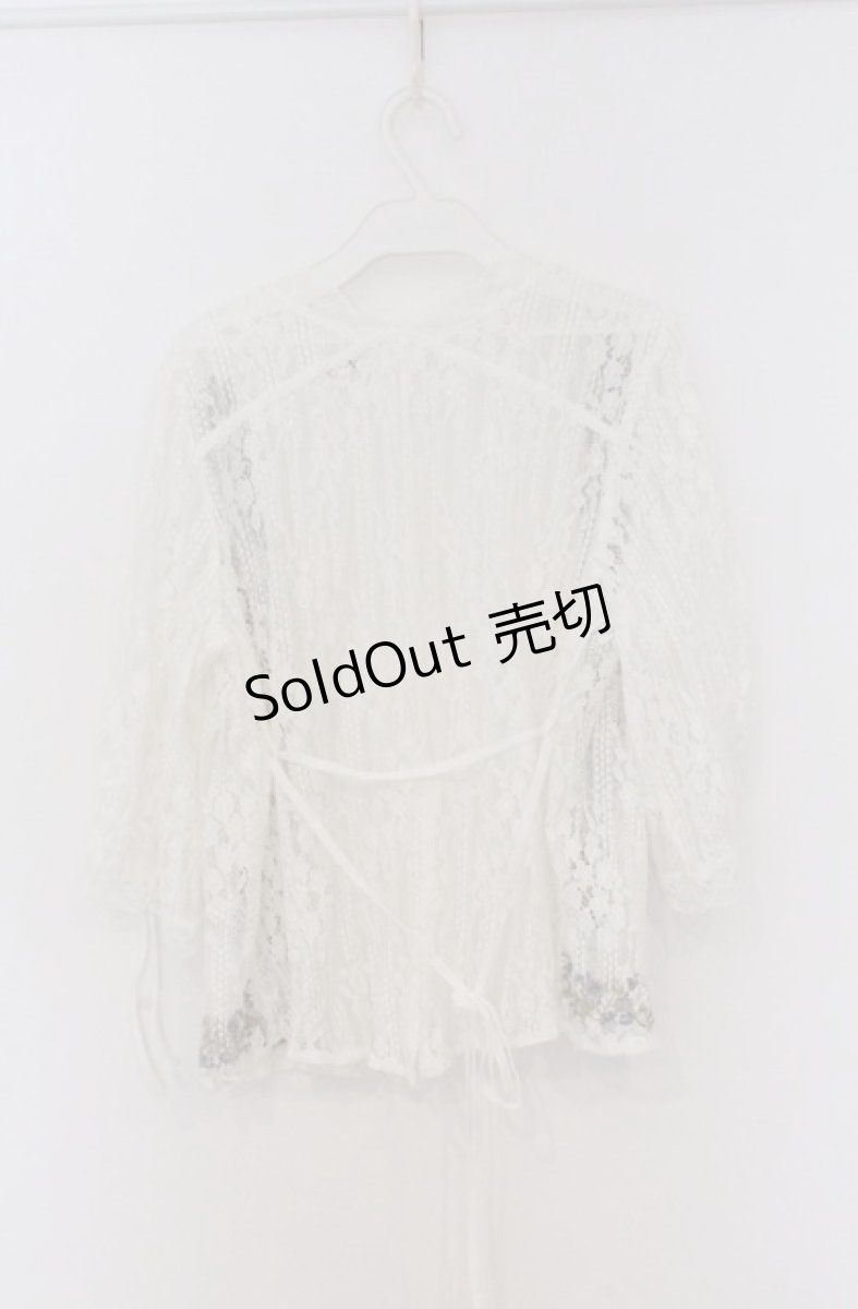 画像3: axes femme / フラワー刺繍レースカーデ/ミュルーズ染織美術館コラボ  アイボリー O-26-03-16-034-AX-TO-IG-OS (3)