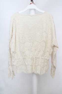 画像3: axes femme / 総レースキャンディ袖プルオーバー  アイボリー O-26-03-18-035-AX-BL-IG-OS