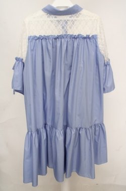 画像3: axes femme POETIQUE / デコルテレースワンピース M サックス O-26-03-18-038-AX-OP-IG-OS