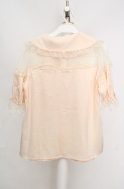 画像3: axes femme kawaii / チュール切り替えパフ袖ブラウス M アイボリー O-26-03-18-040-AX-BL-IG-OS