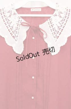 画像2: axes femme / バラ刺繍襟ブラウス F アカ×オフシロ O-26-03-18-042-AX-BL-IG-OS