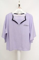 画像1: axes femme POETIQUE / ロゴ刺繍フレアスリーブプルオーバー M ラベンダー O-26-03-18-045-AX-TO-IG-OS (1)