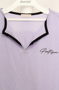 画像2: axes femme POETIQUE / ロゴ刺繍フレアスリーブプルオーバー M ラベンダー O-26-03-18-045-AX-TO-IG-OS