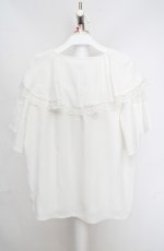 画像3: axes femme / 刺繍入ケープブラウス F シロ O-26-03-18-048-AX-BL-IG-OS (3)