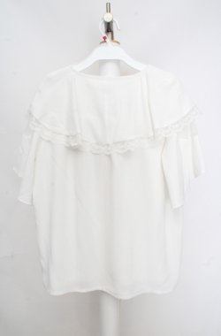 画像3: axes femme / 刺繍入ケープブラウス F シロ O-26-03-18-048-AX-BL-IG-OS