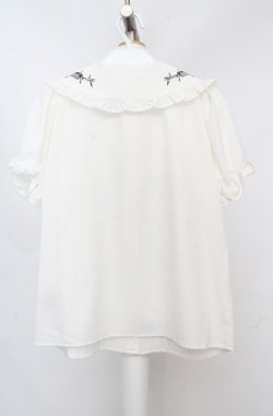 画像3: Jamie エーエヌケー / 有刺鉄線ptブラウス M シロ O-26-03-18-052-LO-BL-OW-OS