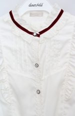 画像2: axes femme POETIQUE / ベロアリボンハイネック長袖ブラウス M オフシロ O-26-03-18-054-AX-JA-IG-OS (2)