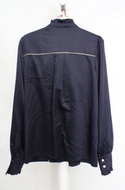 画像3: axes femme kawaii / サテンブラウス  アイボリー×ワイン O-26-03-18-055-AX-BL-IG-OS