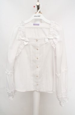 画像1: axes femme kawaii / フリルブラウス M シロ O-26-03-18-056-AX-BL-IG-OS