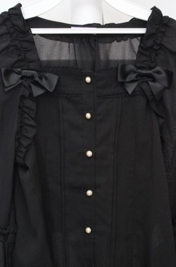 画像2: axes femme kawaii / フリルブラウス M クロ O-26-03-18-057-AX-BL-IG-OS