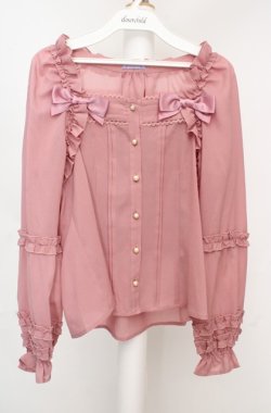 画像1: axes femme kawaii / フリルブラウス M ピンク O-26-03-18-058-AX-BL-IG-OS