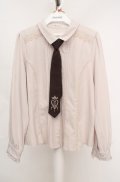 axes femme / 刺繍ネクタイ付ブラウス  ベージュ O-26-03-18-059-AX-BL-IG-OS