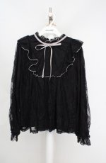 画像1: axes femme / バイカラーメローレースプルオーバー F クロ O-26-03-18-006-AX-TO-IG-OS (1)