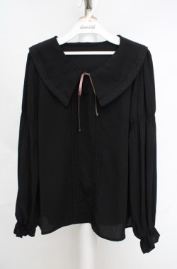 画像1: axes femme / ストライプブラウス  クロ O-26-03-18-062-AX-BL-IG-OS