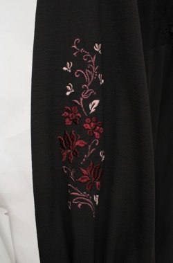 画像2: axes femme / チャイナ釦ロングシャツワンピース M クロ O-26-03-18-066-AX-OP-IG-OS