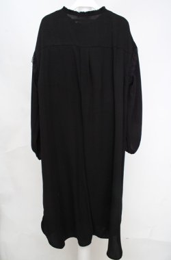 画像3: axes femme / チャイナ釦ロングシャツワンピース M クロ O-26-03-18-066-AX-OP-IG-OS