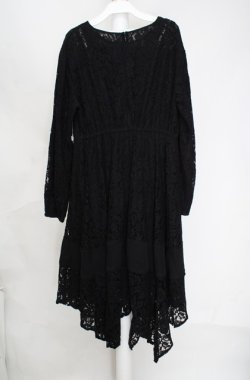 画像3: axes femme / 胸元刺繍レースワンピース  クロ O-26-03-18-067-AX-OP-IG-OS
