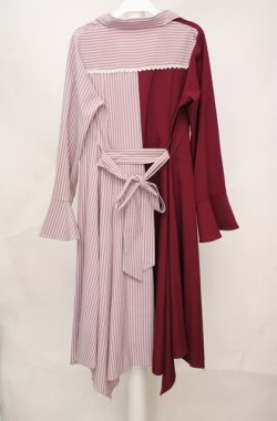 画像3: axes femme / 薔薇刺繍バイカラーワンピース  アカ O-26-03-18-071-AX-OP-IG-OS