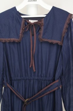 画像2: axes femme / セーラー襟ティアードワンピース  ネイビー O-26-03-18-073-AX-OP-IG-OS