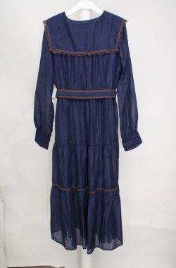 画像3: axes femme / セーラー襟ティアードワンピース  ネイビー O-26-03-18-073-AX-OP-IG-OS