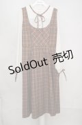 axes femme / チェック柄ドッキングワンピース F ブラウン×オフシロ O-26-03-18-076-AX-OP-IG-OS