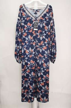 画像1: axes femme / ミュシャ/ガウンワンピース M ネイビー O-26-03-18-077-AX-OP-IG-OS