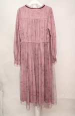 画像3: axes femme / スイートピー柄チュールワンピース M ピンク O-26-03-18-078-AX-OP-IG-OS (3)