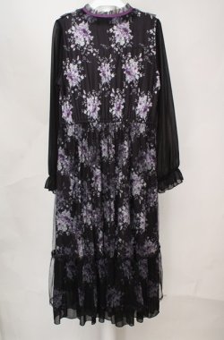 画像3: axes femme / フラワープリントチュールワンピース F クロ O-26-03-18-080-AX-OP-IG-OS