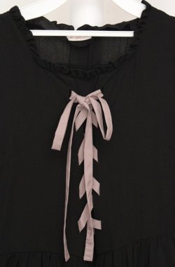 画像2: m petit by misako / AMレースアップワンピース L クロ O-26-03-18-082-LO-OP-IG-OS