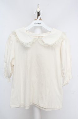 画像1: m petit by misako / 丸襟プルオーバー M オフシロ O-26-03-18-085-0-TO-IG-OS