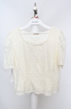 画像1: axes femme / ショート丈タック入レースプルオーバー  アイボリー O-26-03-18-009-AX-TO-IG-OS