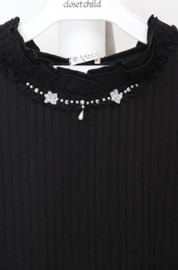 画像2: axes femme / 吸水速乾プチスタンドリブプルオーバー F クロ O-26-03-18-012-AX-TO-IG-OS