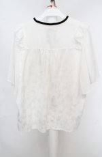 画像3: axes femme / ジャカードチャイナブラウス  オフシロ O-26-03-18-013-AX-BL-IG-OS (3)