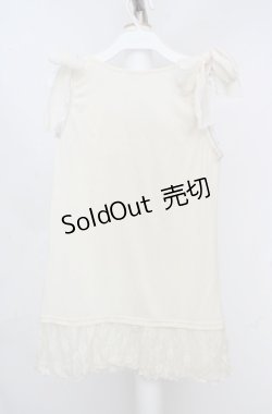 画像3: axes femme / 肩リボンロングタンク M アイボリー O-26-03-18-014-AX-TO-IG-OS